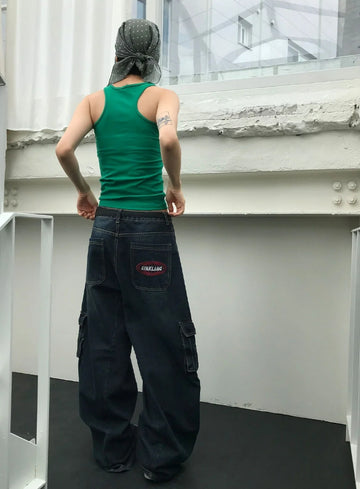 TWIN POCKET WIDE DENIM